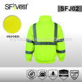 Chaqueta de invierno EN ISO patrón de fibra de poliéster oxford chaqueta de seguridad impermeable chaqueta reflectante chaqueta de motocicleta